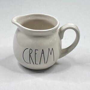 Rae Dunn Artisan Collection CREAM Creamer Mini Pitcher Ivory Black - NWT